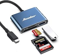 Vista 8 de Hicober Lector de tarjetas USB C a SD, lector de tarjetas de memoria micro SD, adaptador de lector de tarjetas tipo C a SD, capacidad de 2 TB
