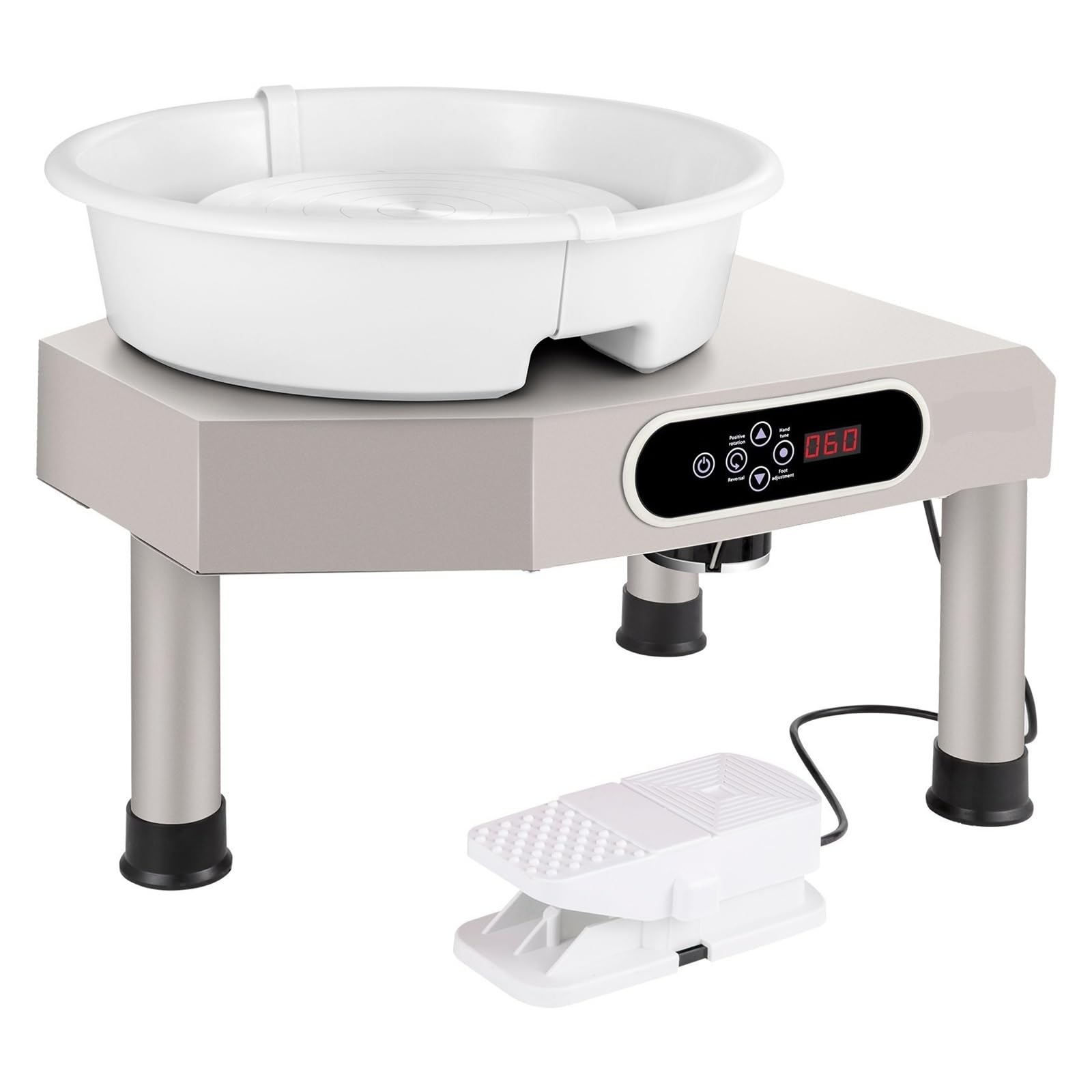 Ceramiczne koło garncarskie maszyna do formowania 25 cm ekran dotykowy LCD koło gliniane 350 W elektryczne narzędzia do rzeźbienia gliny DIY z pedałem nożnym szybko i skutecznie