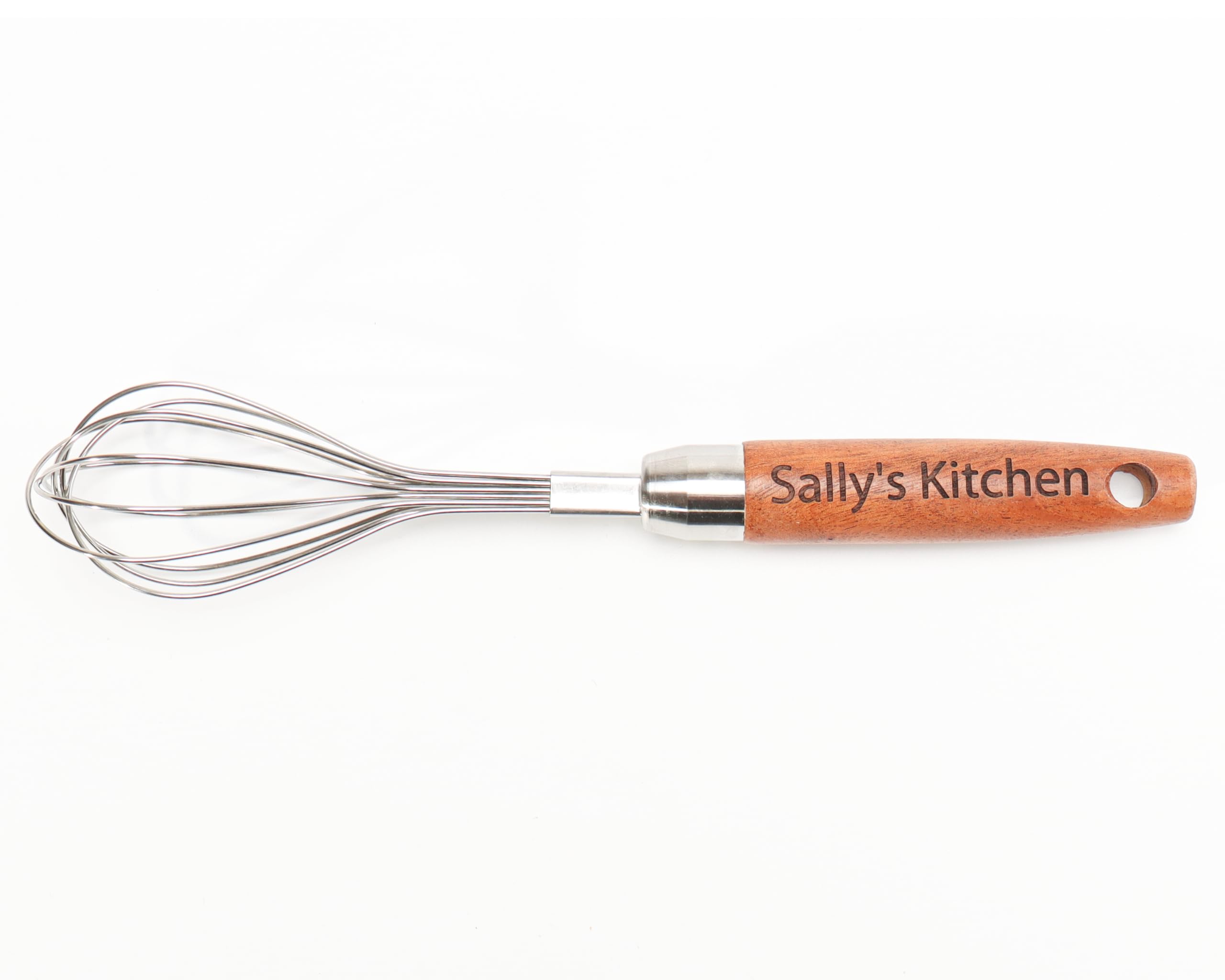 Personalized Whisk with Custom Name Text Engraved, Your Name Logo Brand Design, Egg Beater Stainless Steel Wired New Home Baby Shower Wedding Gifts Chef Bakery Stirring Gift (25cm Long)