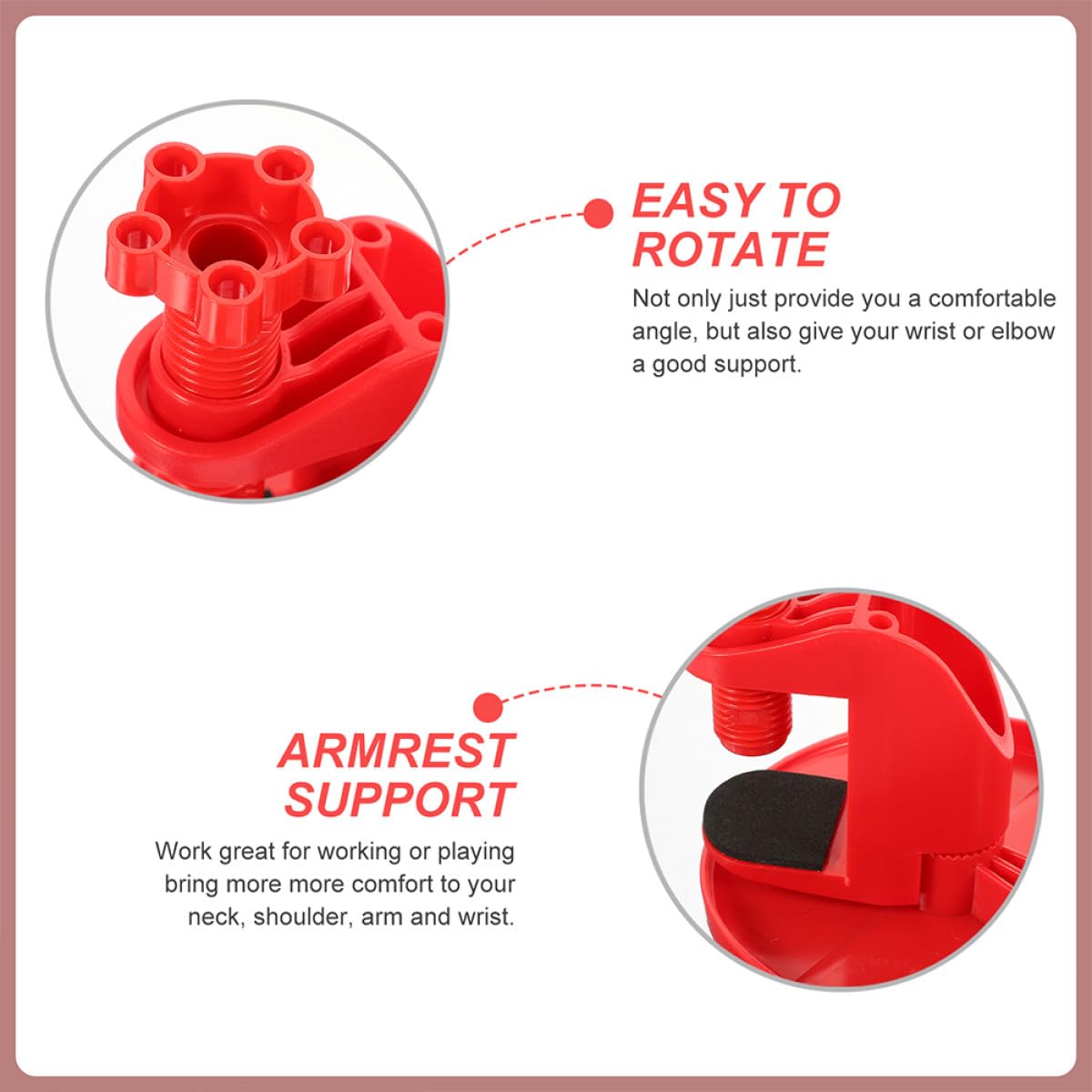 Sosoport Tappetino Mouse Ergonomico 2 Pezzi Poggiabraccio in Gomma e Cotone per Ufficio e Casa, Facile da Installare e Portatile per Scrivania Gaming e Lavoro