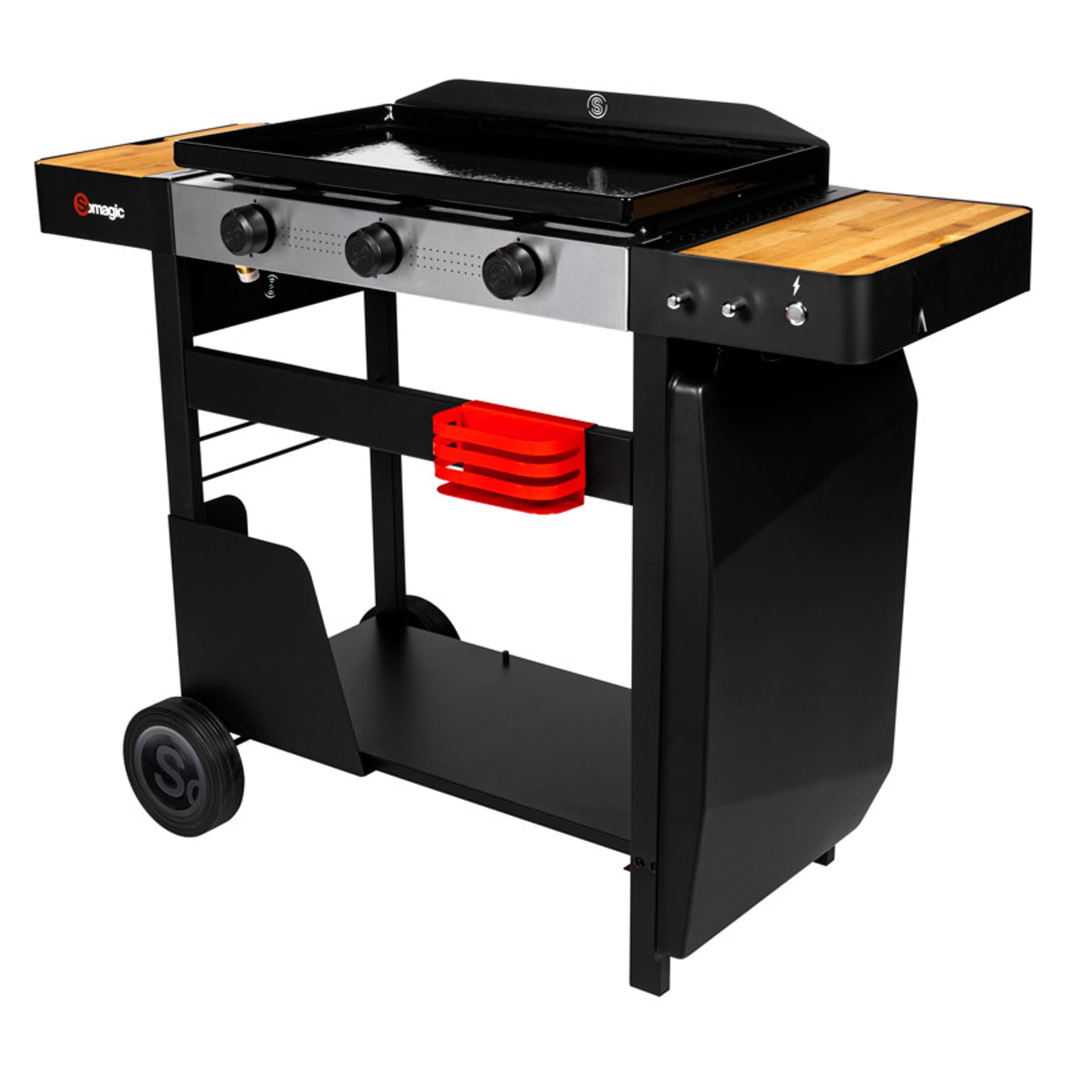 PLANCHA SUR CHARIOT SOLIA 350 62X38CM 3 BRULEURS 6.5KW