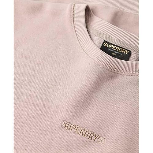Superdry Para Hombre. M2014007A Sudadera Con Cuello Redondo Con Micrologotipo Beige (L), Casual, AlgodóN - 6