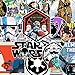50Pcs Star War Stickers Cute Stickers for Water Bottles Hydroflasks Skateboard Decal Sticker for Teens, Girls, Boys, Adults Laptop Sticker