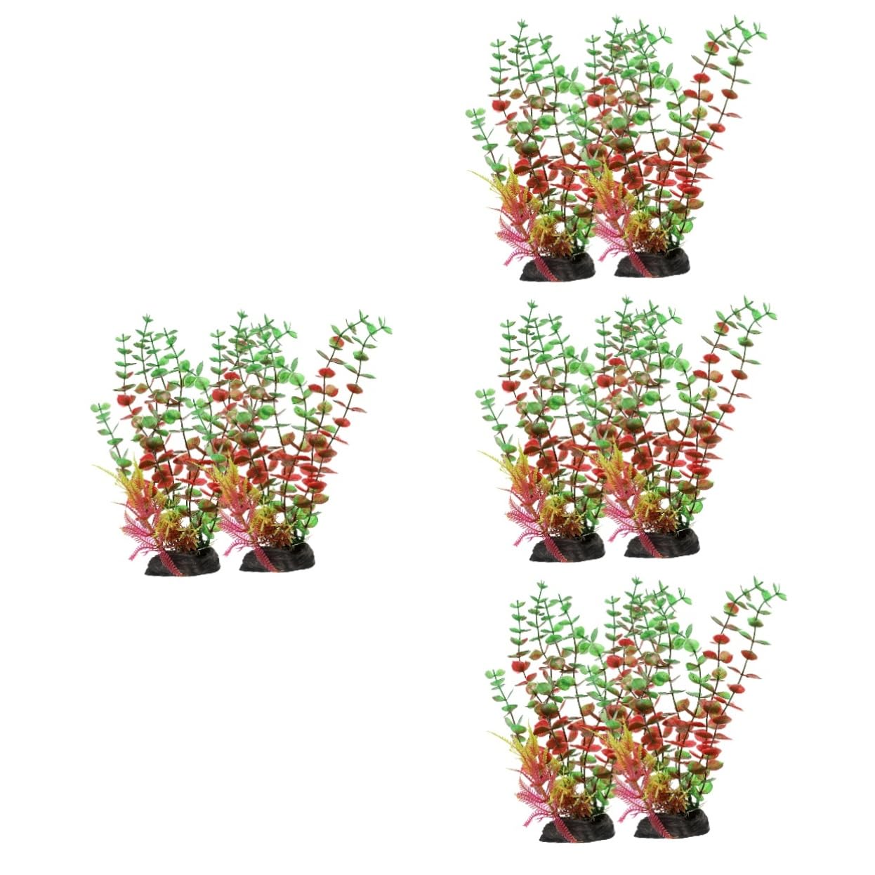 YARNOW 4 Juegos Plantas De Paisajismo para Acuarios Plantas Artificiales Suministros para Peceras De Acuario Resistentes Al Desgaste Decoraciones para Peceras 2 Piezas * 4