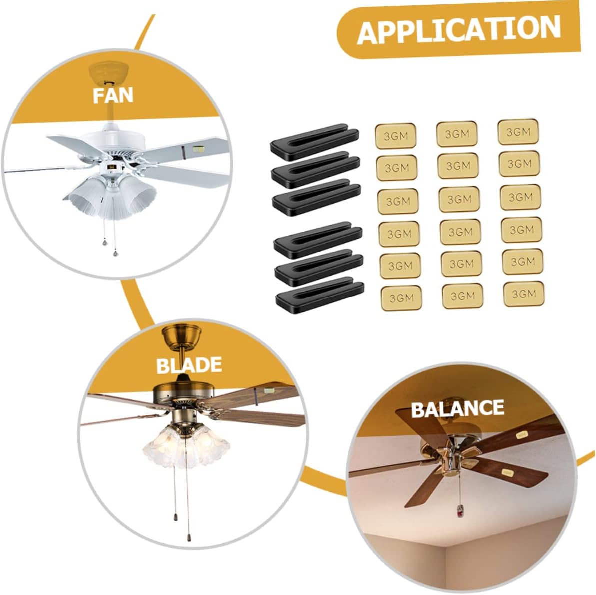 Ceiling Fan Blades Balancing Kit Easy to Use Fan Balancing Clips Weights
