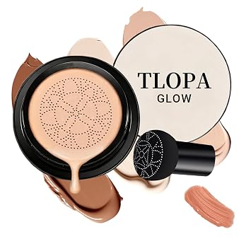 Foundation Cushion, 2026 New Mushroom Head Air Cushion CC Cream, Foundation, BB Cream for Women, Moisturizing Concealer Brighten Long-Lasting for All Skin Types Brunet Brown