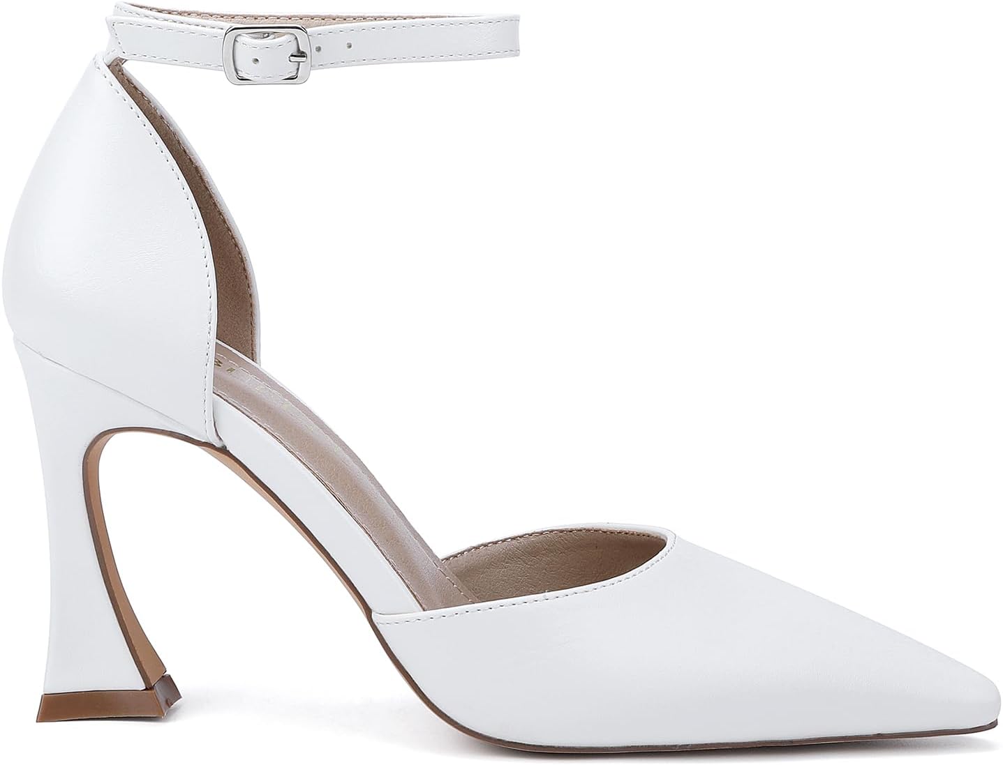 Women's 3.5In heigh Heel Pointed Closed Toe Ankle Strap Pumps Dress Shoes for Women - Image 7