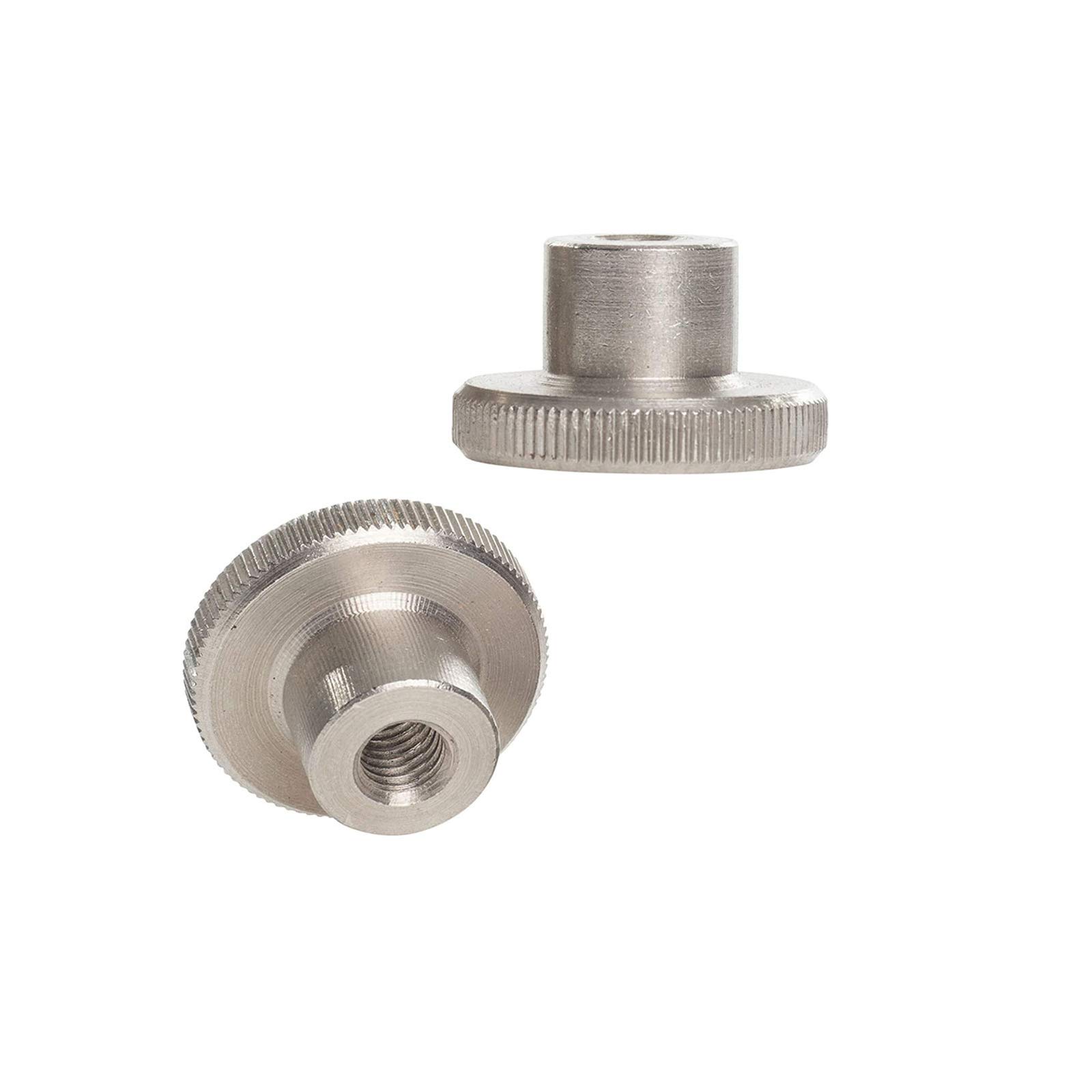 Dadi zigrinati M6, manopole rotonde, in acciaio inox, 20 pezzi