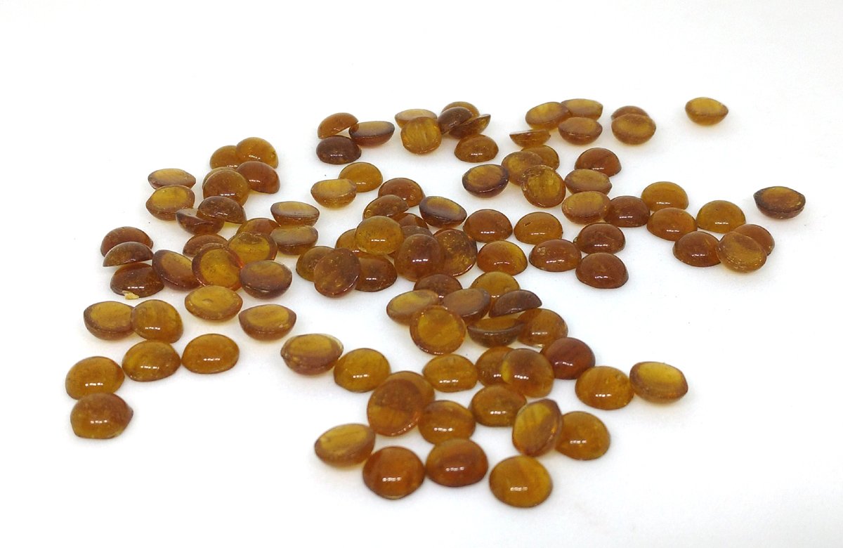 Rastogi Handicrafts Centerpieces,Glass Gems for Vase Fillers,Wedding, Decoration Pebbles 100 pcs (Yellow) Size - 10 mm