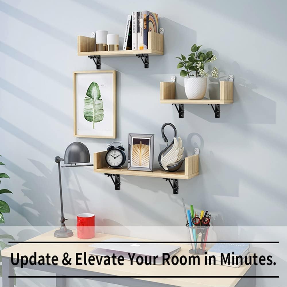 SKYVILLA Heavy Duty 12 Inch Folding Shelf Bracket- Set of 2 | Metal Collapsible Wall Mount | Shelf Support for Table, Bench, DIY Space Saving Use | Max Load 150 lb 1