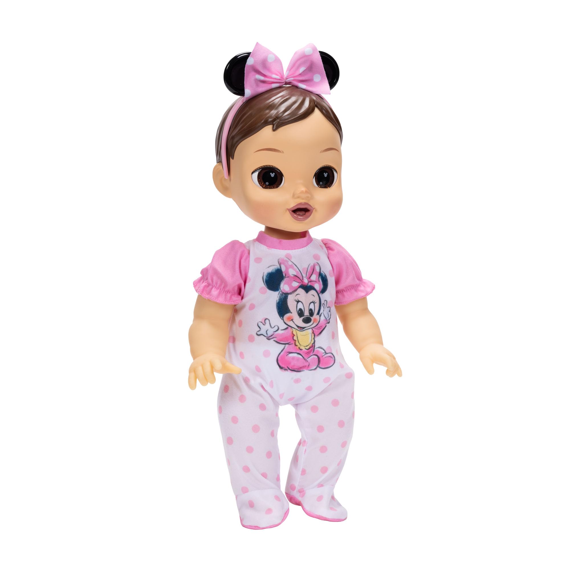 Disney Bambola interattiva deluxe Darlings Minnie Mouse 13" / 33cm | prodotto con licenza ufficiale Jakks Pacific, funzioni interattive, accessori inclusi, regalo per bambine dai 3 anni in su