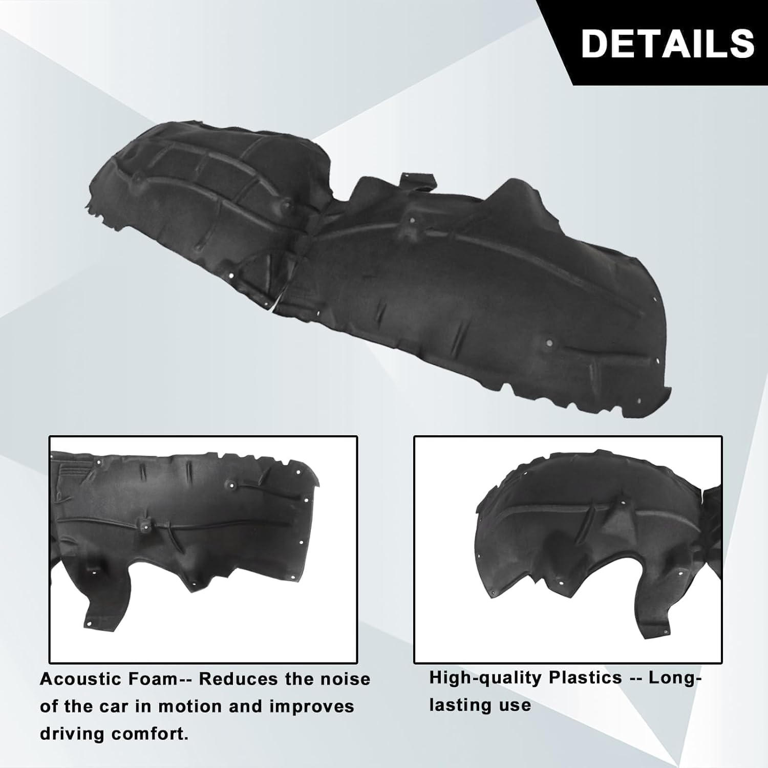 SecosAutoparts Wheel Fender Liner Splash Shield Rear Left Inner Compatible with Tesla Model Y 2020 2021 2022 2023 Replace# 1492615-00-A, 149261500A