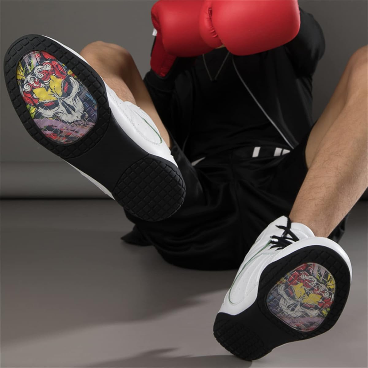 Scarpe da Boxe e Lotta per Uomo e Donna, Traspiranti, Antiscivolo, in Pelle, Stivali Fitness per Combattimento, Powerlifting e Bodybuilding