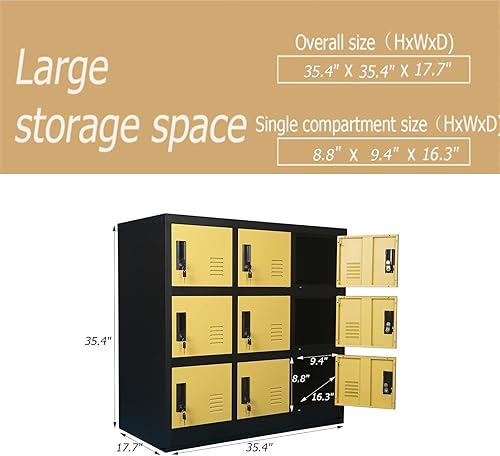Miniatura 3 de MECOLOR Gabinete de herramientas de metal Oficina o taller Armario de almacenamiento resistente