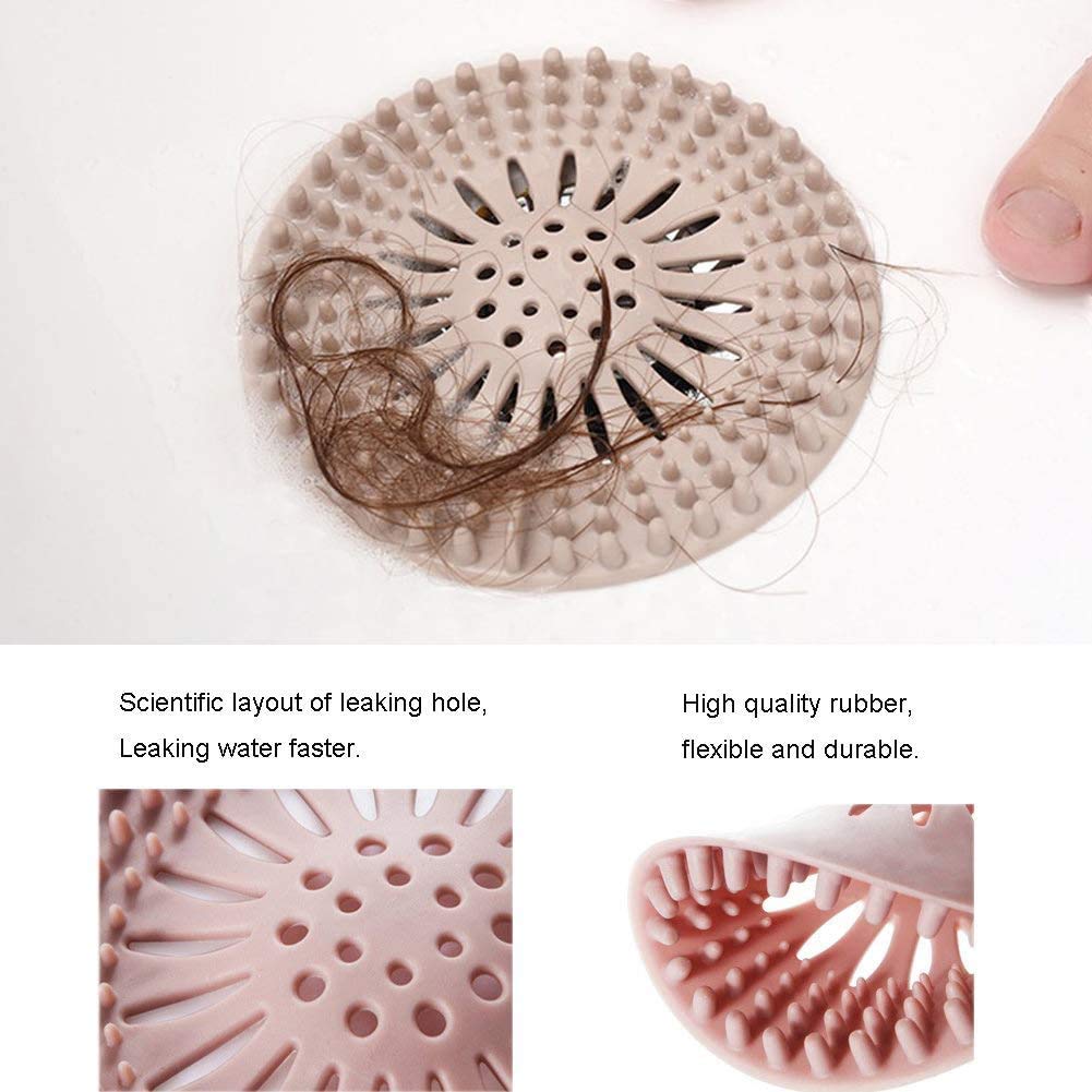 HKD Hair Catcher for Bathroom Drain Durable Silicone Hair Stopper Shower Drain Cover for Bathroom and Clean Suit for Bathroom Drainage Cover and Kitchen Sink Cover 3 Pcs Set 3