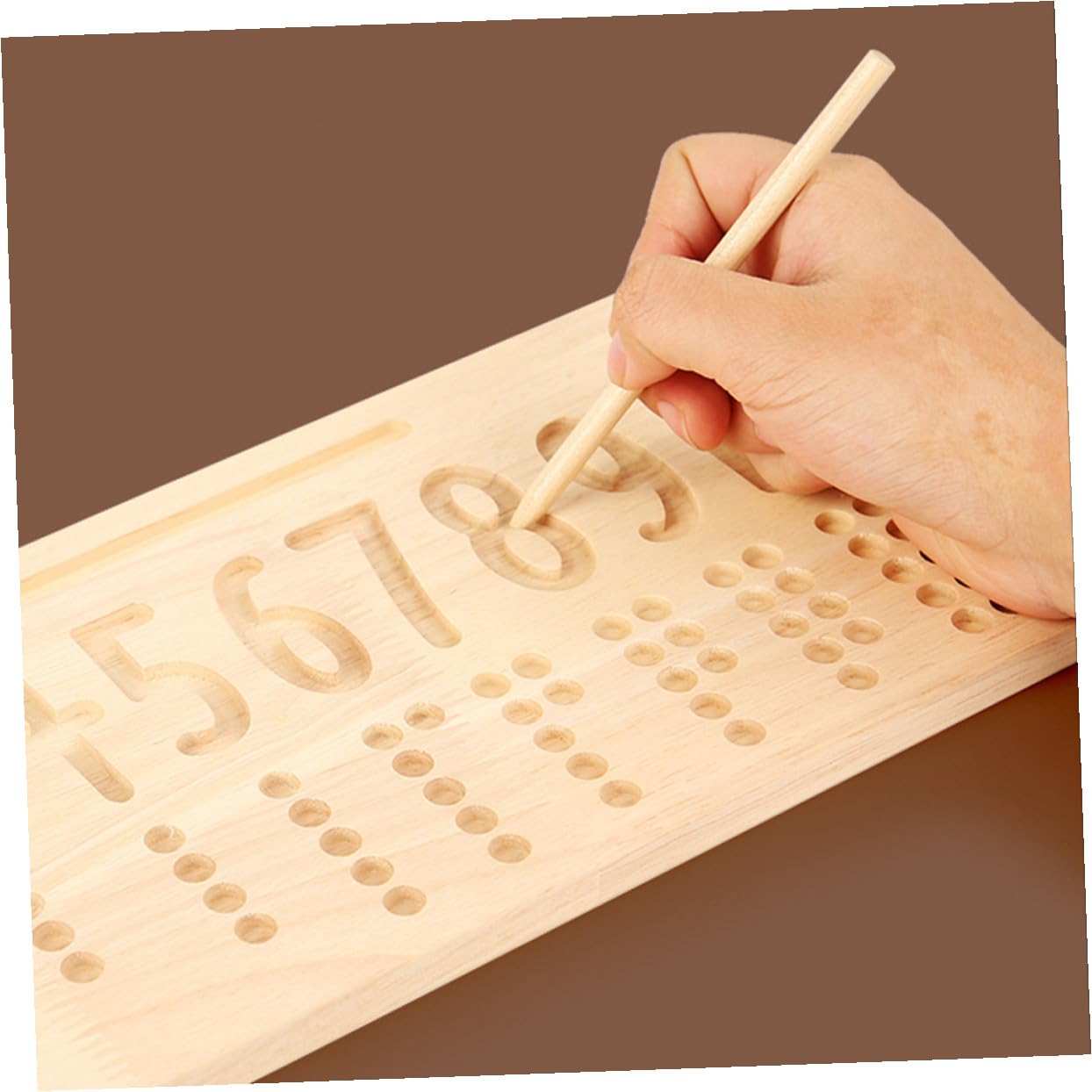 Tablero de Trazado de Números de Madera, Juego 1 Pieza