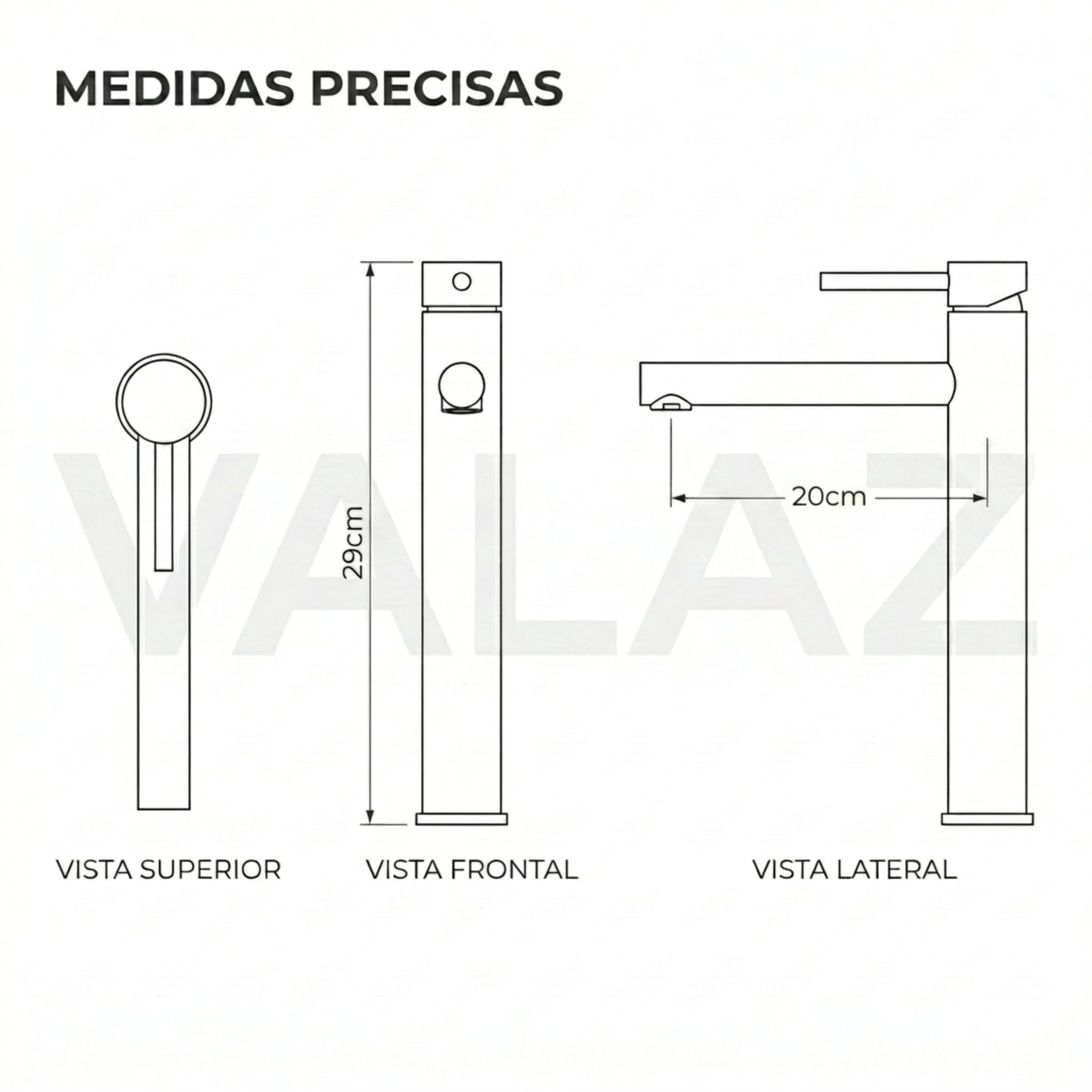 VALAZ Rubinetto Bagno Lavabo Alto Dorato Spazzolato Protezione PVD | Miscelatore Lavabo Bagno Acqua Fredda e Calda, Risparmio Acqua | Installazione Facile | Ottone, Inossidabile, Serie Palancia