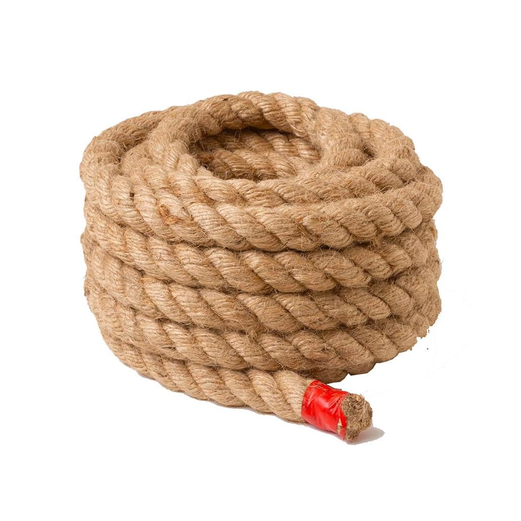 Gruba naturalna lina jutowa do dekoracji i majsterkowania, wytrzymała lina konopna z naturalnego sznurka jutowego do rzemiosła ogrodniczego dla kota wystroju (20 mm, 15 m/50 stóp)