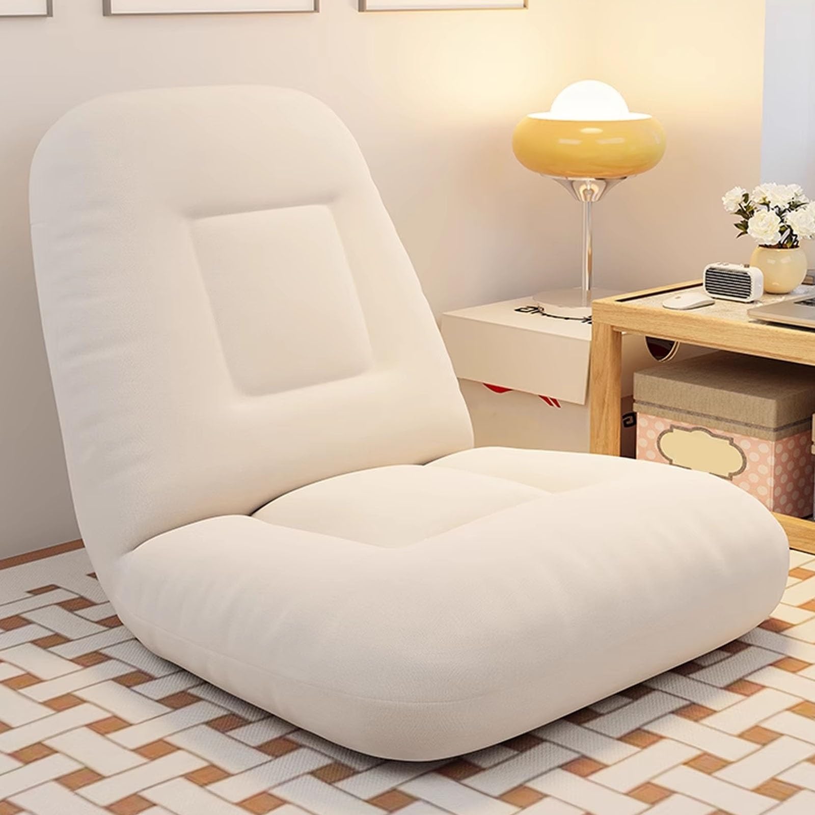 Poltrona Letto Pieghevole, Poltrona da Gioco da Pavimento, for Lettura, Gioco, Meditazione, Relax a Casa, Fodera Rimovibile e Facile da Lavare