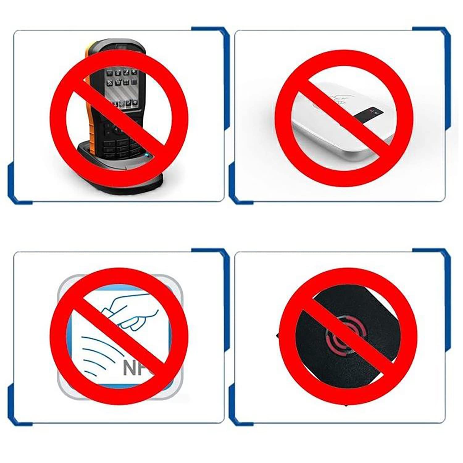 Estuche para Tarjetas de crédito con protección NFC Bloqueador RFID Probado por TÜV 6 Piezas
