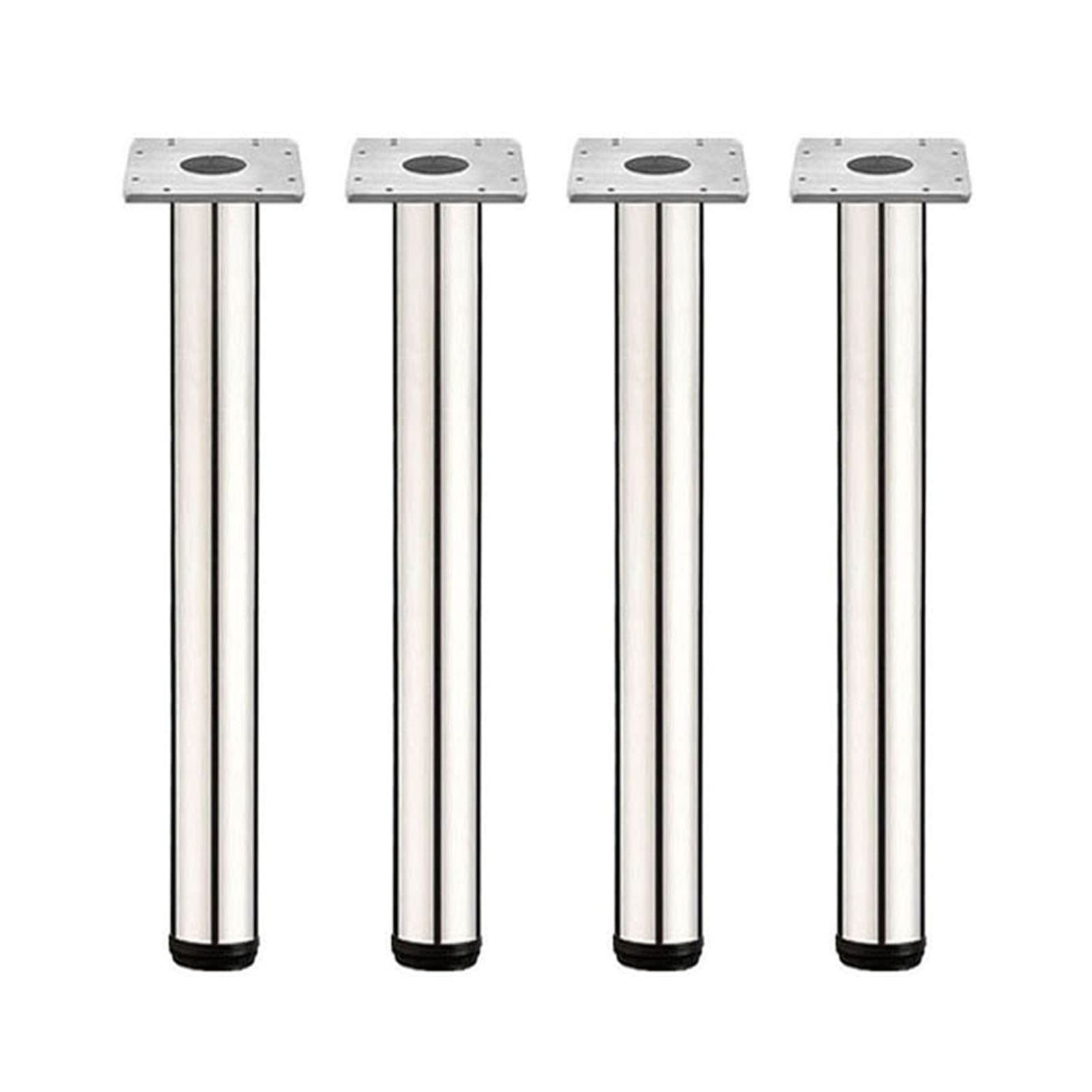 4 Piezas Patas para Muebles Regulables en Altura, Patas de Mesa de Acero Inoxidable, Patas de Escritorio de Barra de Metal Ajustable, con Tornillos (60cm/23.62in,4pcs)
