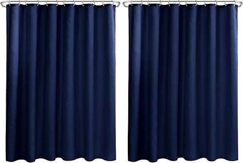 Miniatura 30 de Nasitos Paquete de 2 forros de cortina de ducha, 36 pulgadas de ancho x 72 pulgadas de alto, de tela lavable y resistente al agua, para cabinas
