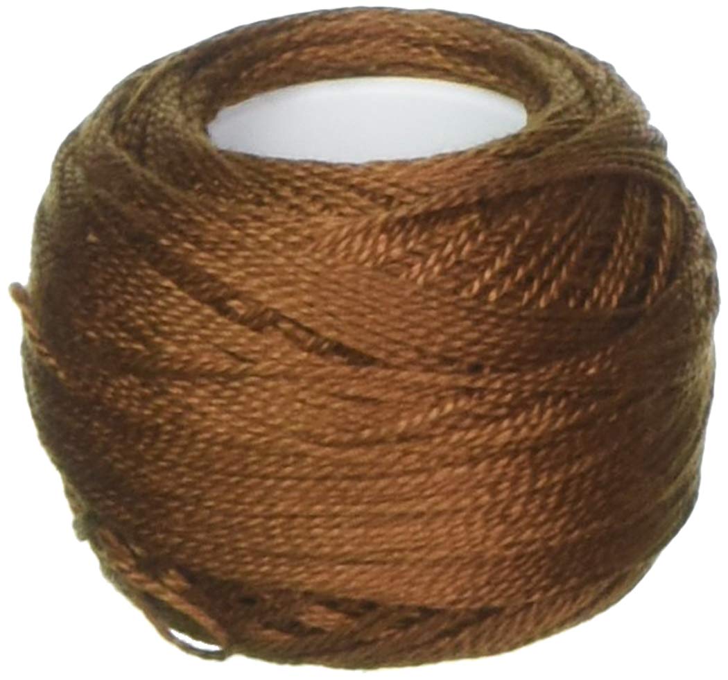 Dmc Pearl Cotton Ball Size 8 87Yd-Medium Brown White,Brown