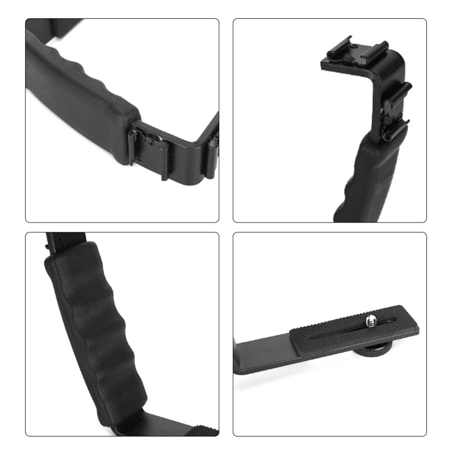 Fydun Supporto per Staffa per Fotocamera Supporto per Flash per Fotocamera Pesante Staffa a L Supporto per Adattatore per Doppio Supporto per Pattini Caldi Supporto per fono