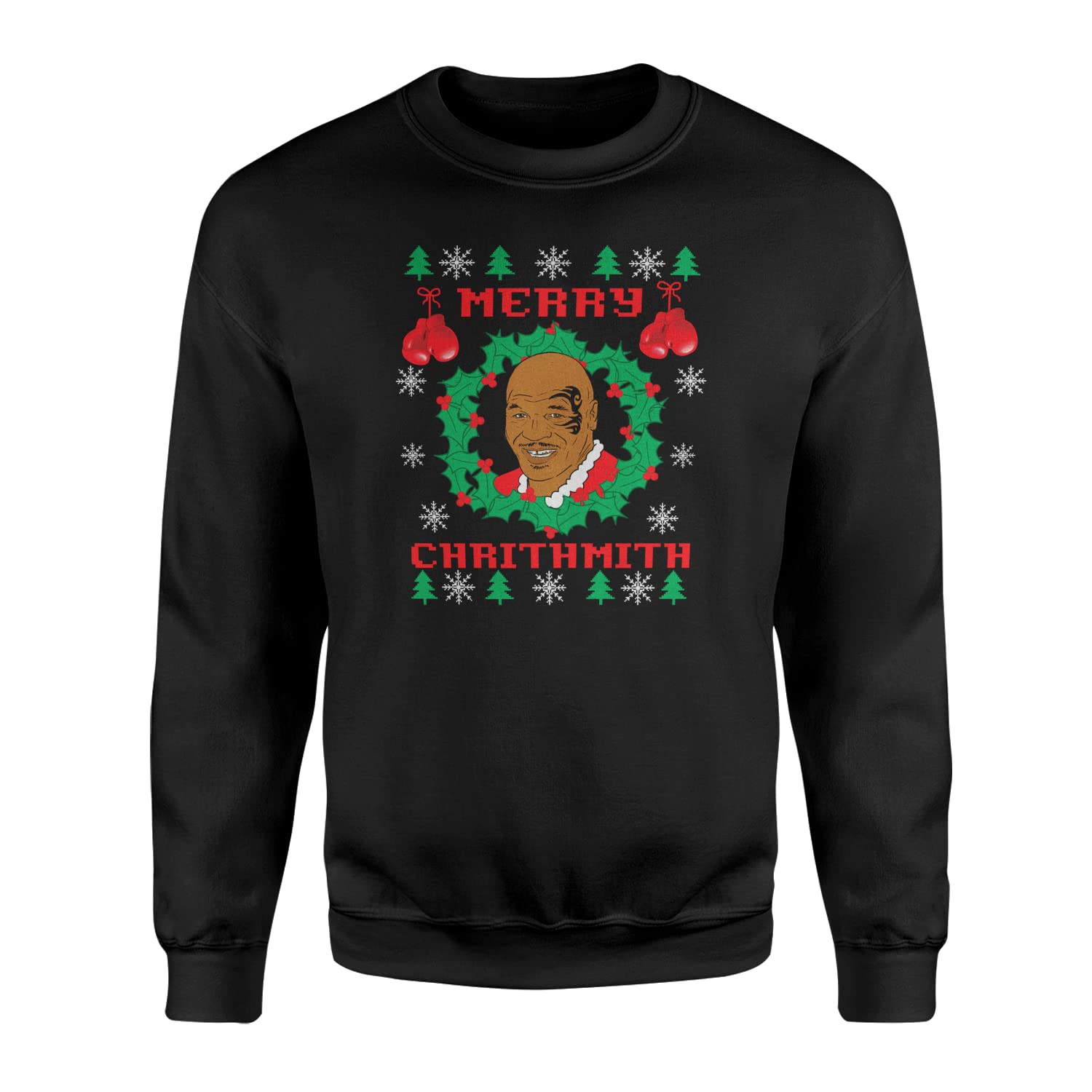 SMARTYPANTSMike Tyson Christmas Jumper - Funny Boxer Boxing Match Sweatshirt Novelty