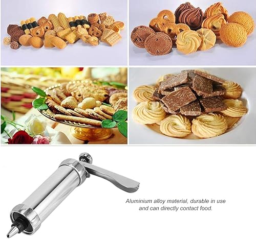 Miniatura 5 de Kit de prensa de galletas, fabricante de galletas de aleación de aluminio, kit de prensa de galletas, pastelería, tubería de bricolaje, decoración