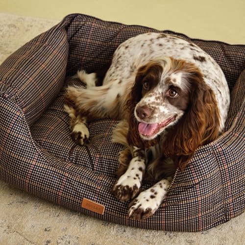 Lit pour chien de taille moyenne Joules Henson avec base antidérapante et bords stables