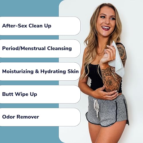 Miniatura 2 de Royal Toallitas femeninas de limpieza íntima para higiene vaginal, limpieza personal, cuidado menstrual, piel sensible y eliminación de olores, sin