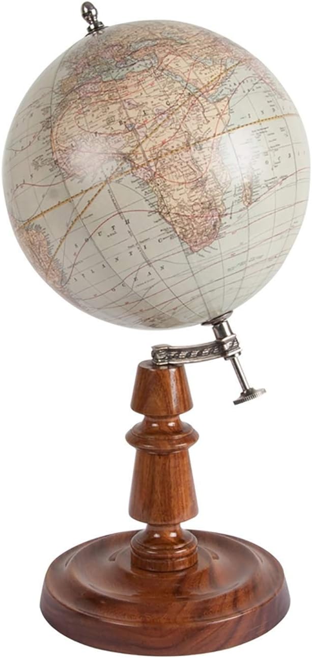 RMN 19TH C. 18CM Vintage Desk Globe by Authentic Models - Spinning World Globe With Stand - Perfect for Home Office