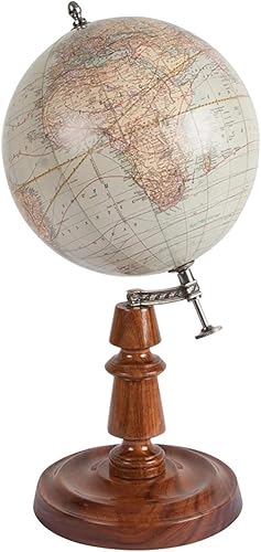 RMN 19TH C. Globo de escritorio vintage de 7.1 in por Authentic Models - Globo de mundo giratorio con soporte - Perfecto para oficina en casa