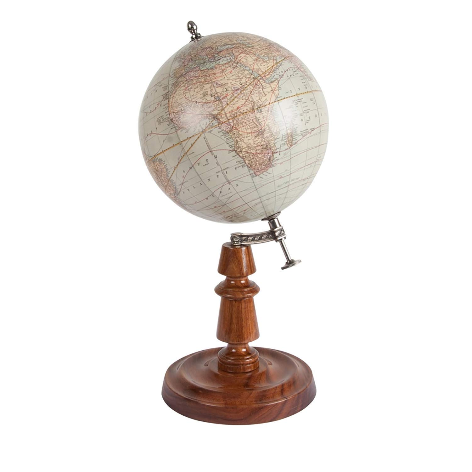 RMN 19TH C. 18CM Vintage Desk Globe by Authentic Models - Spinning World Globe With Stand - Perfect for Home Office