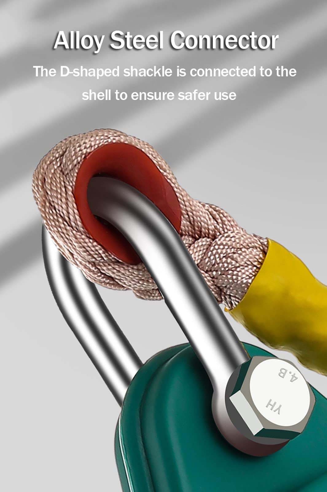 Arnes de Seguridad Anticaídas Retráctil Dispositivo Anticaídas Retráctil con Cuerda de Alambre de Grado Aeronáutico Dispositivo de Seguridad para Trabajando en las Alturas, 3-20m(Size:5m)