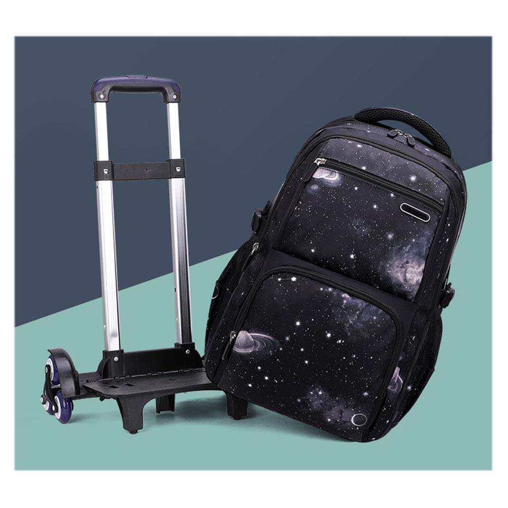Zaino con Ruote Zaino Trolley Scuola Elementare Media Zaini Carrello Borsa da Viaggio per Ragazzi Ragazze