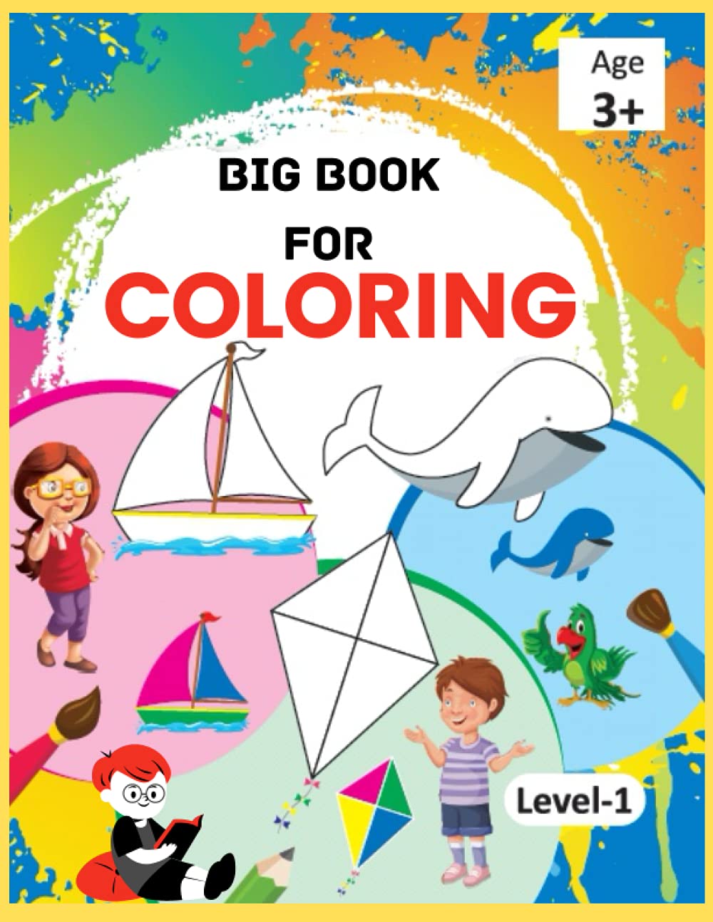 Buy big book for coloring coloring book and crayons, coloring book