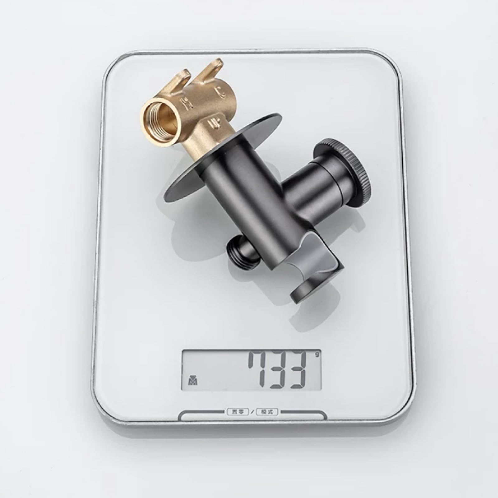 Grifo WC Higienico Kit De Rociador De Inodoro Latón Montado En La Pared con Válvula Mezcladora Agua Caliente Y Fría para Baño,Gris Pistola
