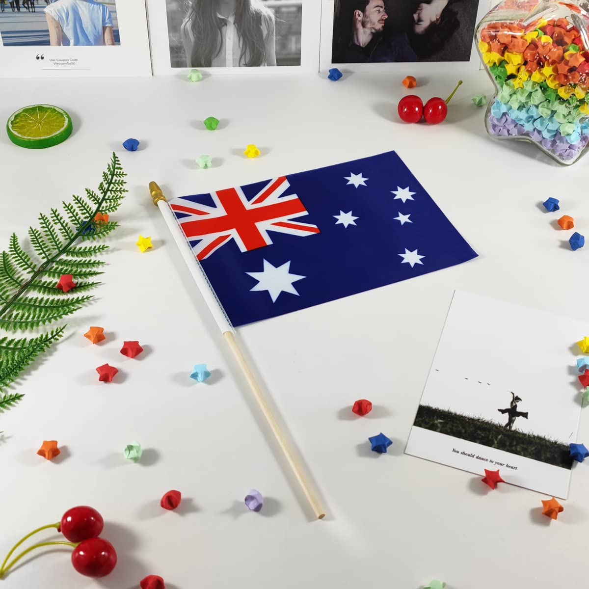 TSMD Australia Stick Flags - Pequeñas Mini Banderas Spain