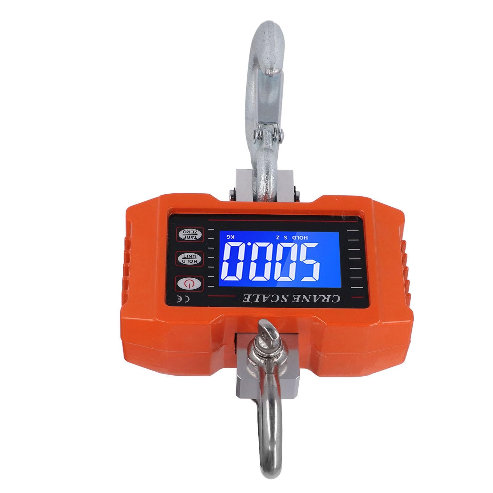 Báscula colgante digital de 1000 kg con control remoto, báscula de grúa industrial resistente con pantalla LCD para almacén, camión, pesca, gancho de acero inoxidable, color