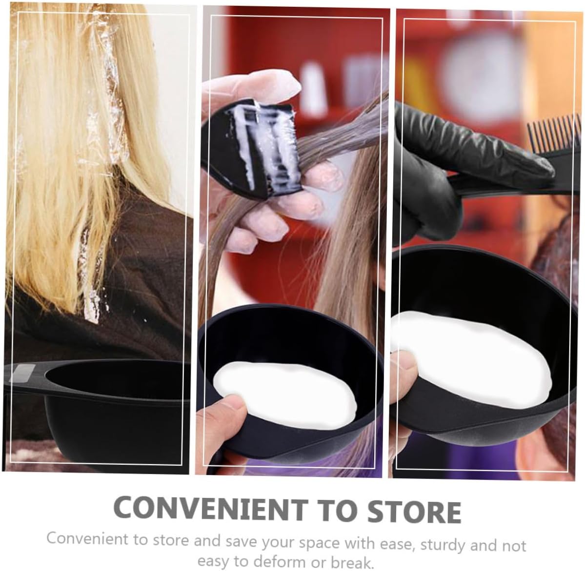2sets 5pcs Professional Hair Dye Bowls Sturdy Color Mixing Containers for Salon Home Use Essential Hairdressing Tool for Easy Tint Color Mixing 5pcs*2