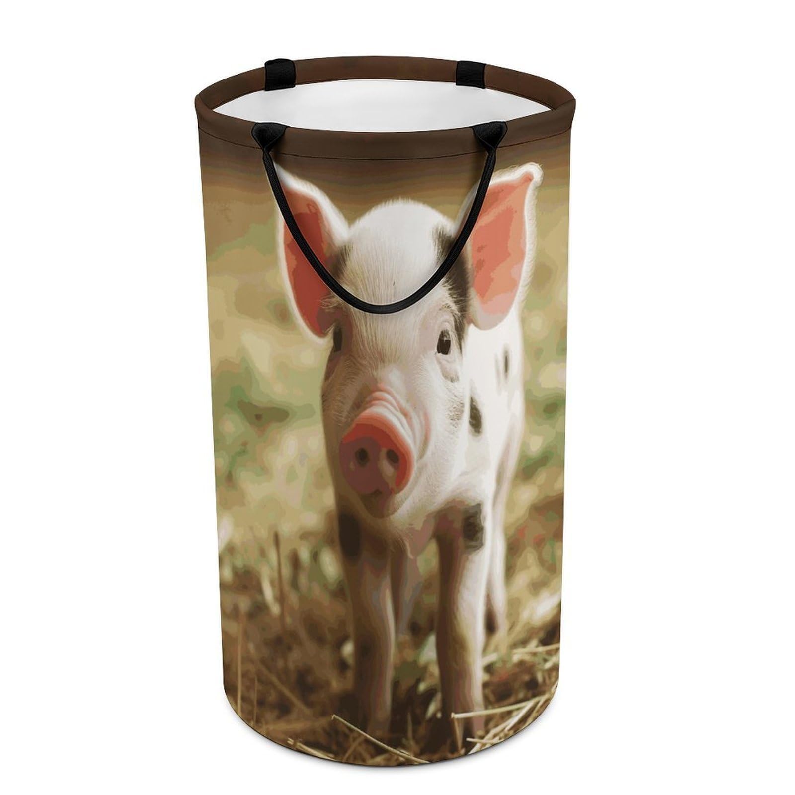 Adfgyerh Style Smiling (1) Laundry Basket ，Foldable Waterproof Model ，Laundry Hamper ，Handles On Both Sides Easy To Move ，Storage Basket For Bedroom, Bathroom, Dorm, Laundry Room.