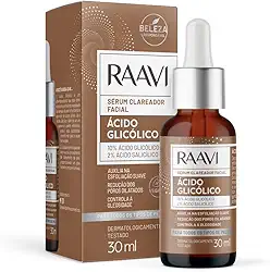 Sérum Facial Clareador Ácido Glicólico Raavi 30ml
