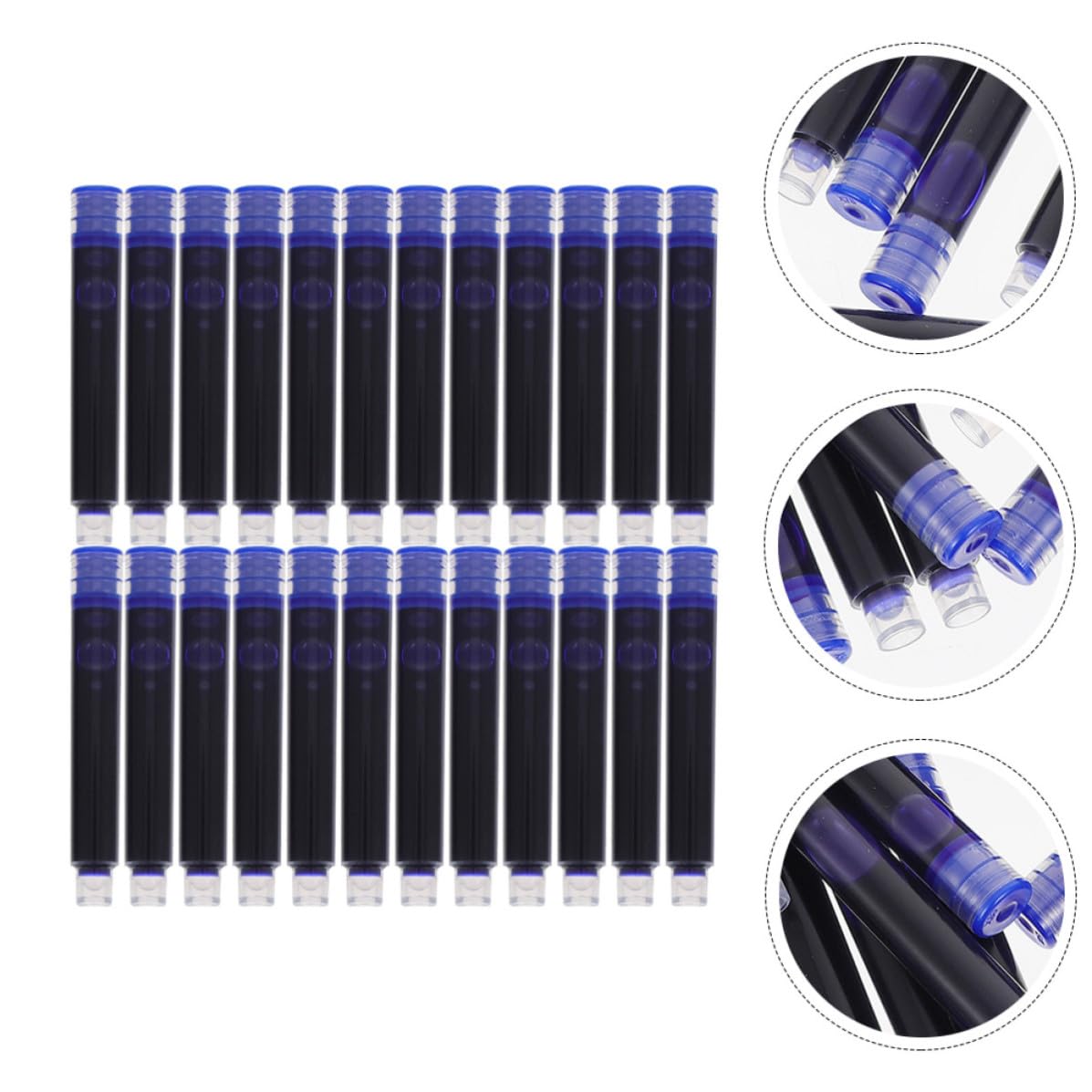 Ricariche Ricariche Pratiche Blu Penna Stilografica 200 Pezzi per Design Ergonomico in Plastica per Scrittura Scolastica e Ufficio