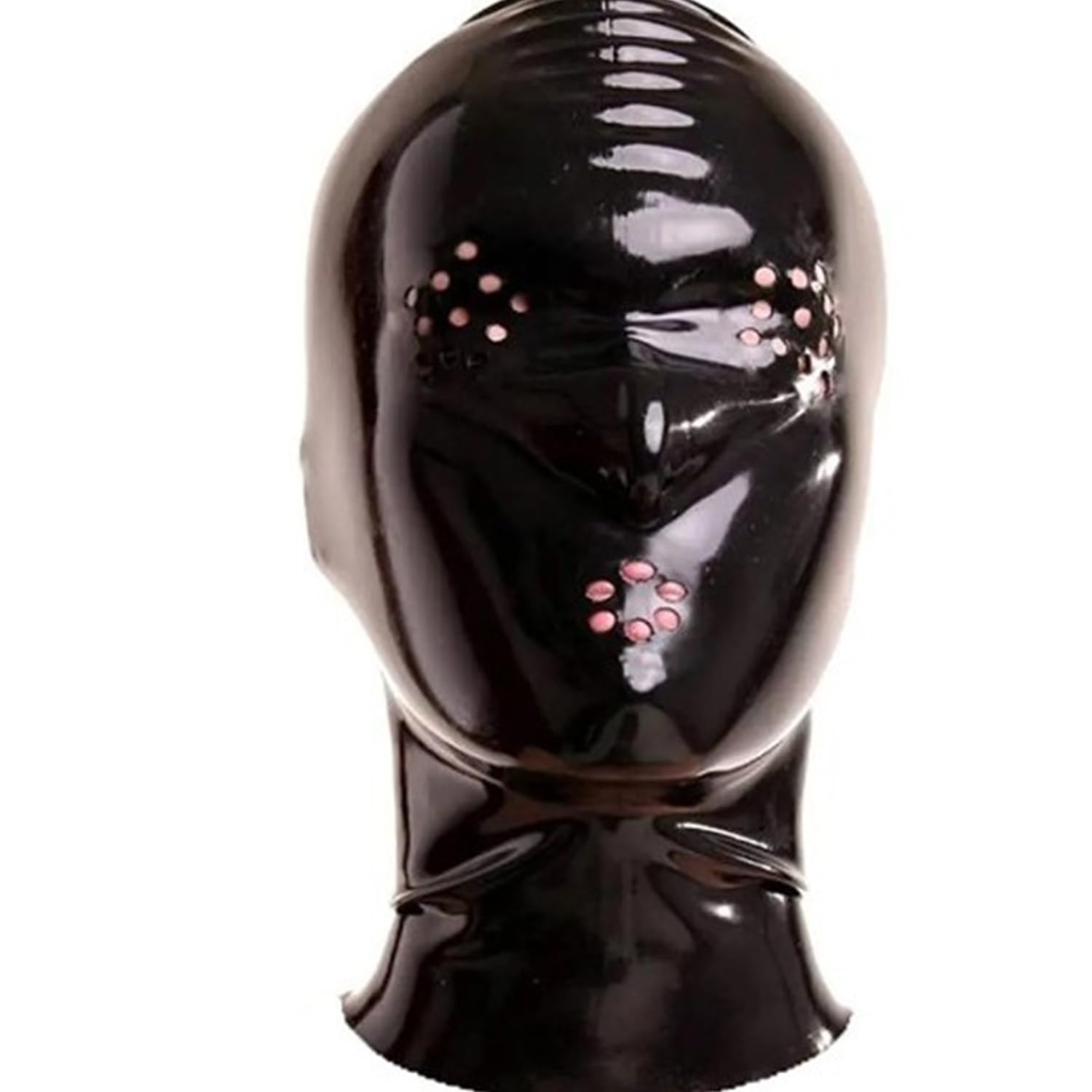 WXLPCGO Latex Hood BDSM Rubber Head Mask All Inclusive Party Decorate Mask Back Zipper for Unisex(Size:M-65CM)