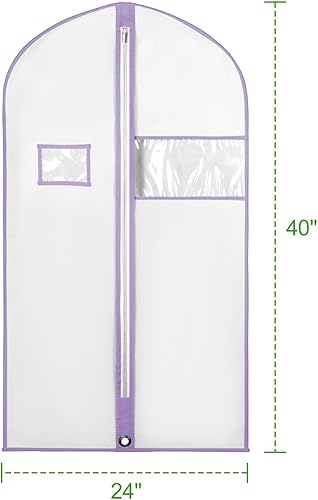 Miniatura 8 de KEEGH Bolsas de traje para almacenamiento en armario de 40 pulgadas (juego de 16) bolsas colgantes para ropa que mantienen los trajes lejos del
