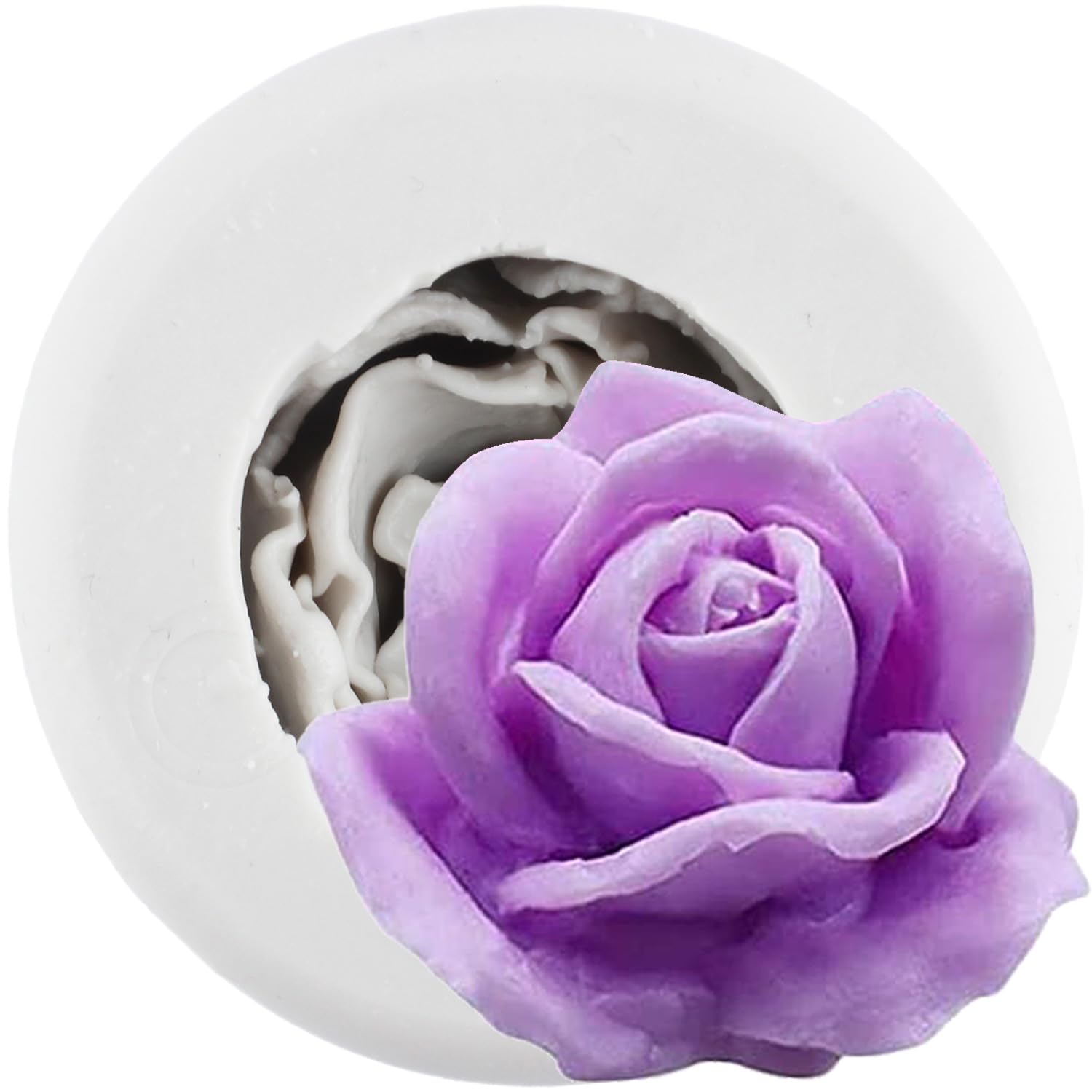 MINFEIDMS Bloom 3D Rose Flower Fondant Silicone Moulds for Flower Cake Decoration Candy Chocolate Gum Paste Soap Candle Epoxy Resin Polymer Clay — image 1