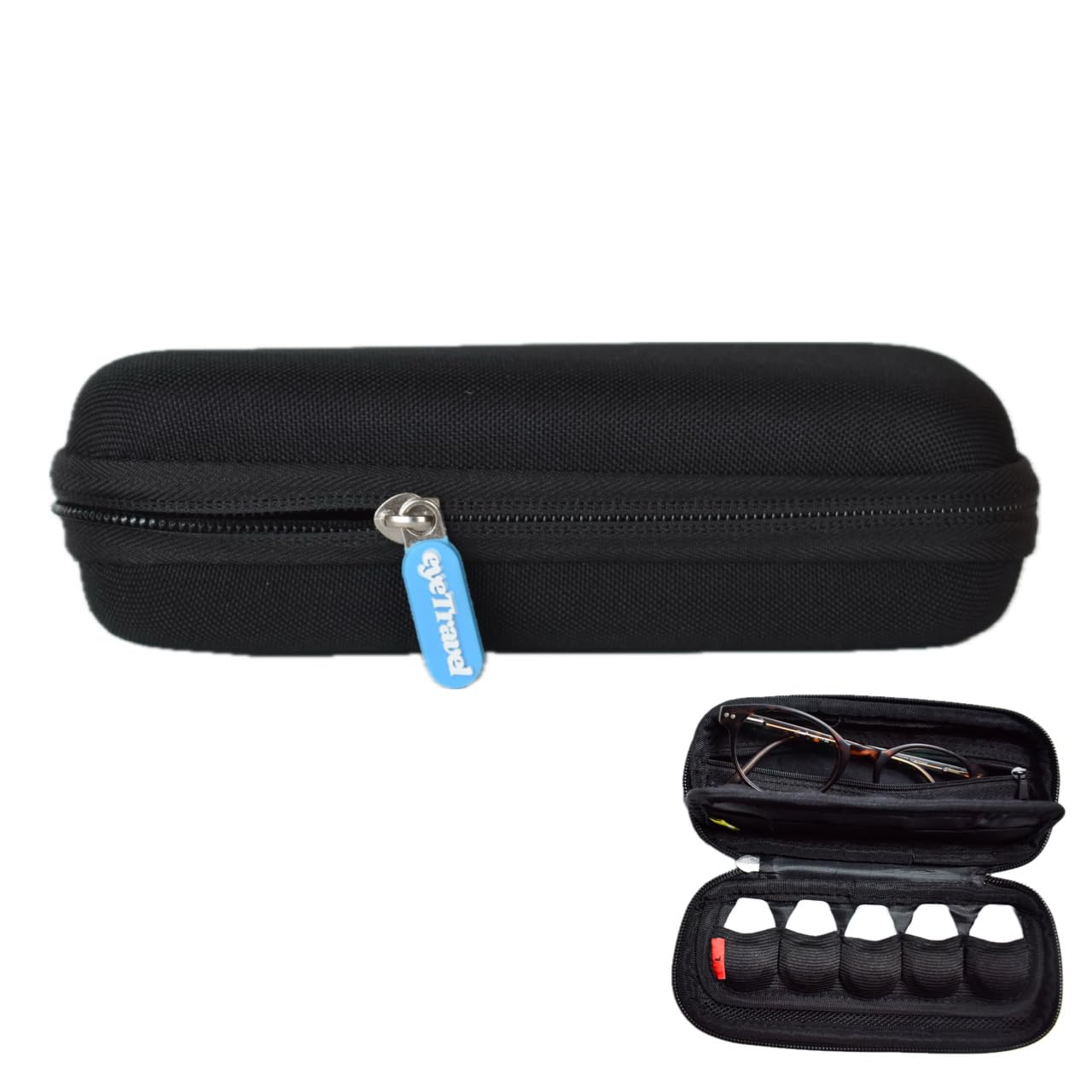 Funda para lentes de contacto, 40 unidades para organización de almacenamiento de viaje con cremallera duradera