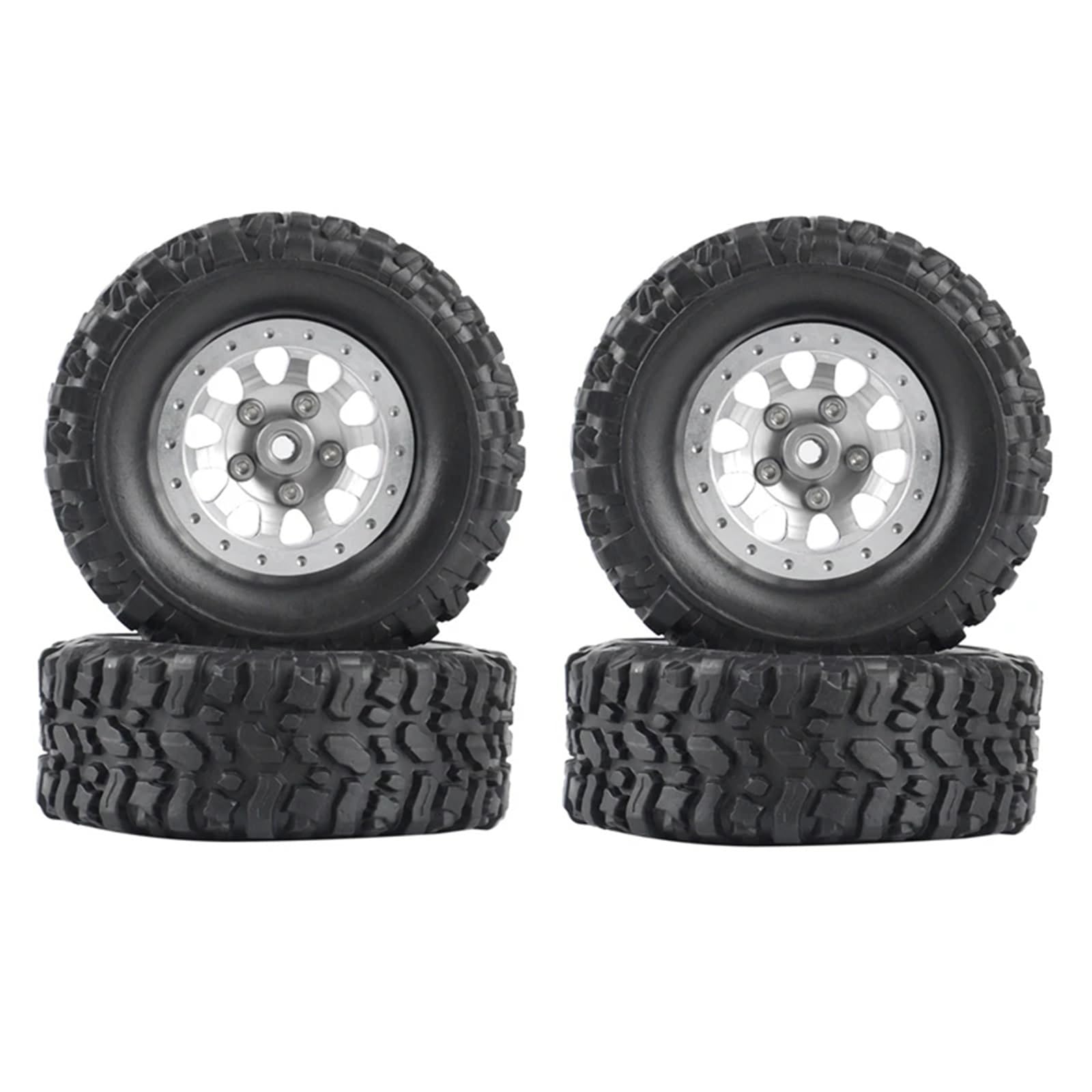RC Wheel Hub & Tire Set – Rubber Tires For WPL C14, C24, C34, B14, B16, MN Series RC Cars (70mm Diameter) - View #6